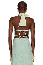 Atoir The Ynette Crop Top in Fog Green, view 3, click to view large image.