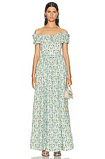 Agua by Agua Bendita Espliego Maxi Dress in Diente De Leon Amanecer | FWRD Agua by Agua Bendita Espliego Maxi Dress in Diente De Leon Amanecer | FWRD