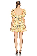 Agua by Agua Bendita Alaria Mini Dress in Yellow, view 3, click to view large image.