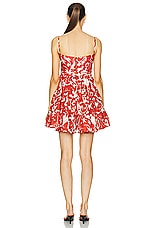 Agua by Agua Bendita Lima Mini Dress in Red, view 3, click to view large image.