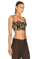 Agua by Agua Bendita Moringa Cropped Top in Sabanero, view 2, click to view large image.