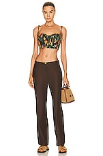 Agua by Agua Bendita Moringa Cropped Top in Sabanero, view 4, click to view large image.