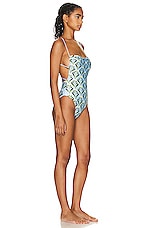 Agua by Agua Bendita Cer?mica One Piece Swimsuit in Blue, view 2, click to view large image.