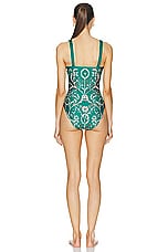 Agua by Agua Bendita Limon One Piece Swimsuit in Emerald, view 3, click to view large image.