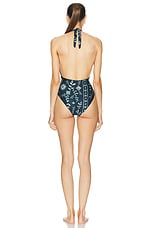 Agua by Agua Bendita Salm One Piece Swimsuit in Navy, view 3, click to view large image.