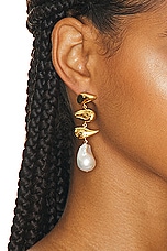 AGMES Flora Earrings in Gold Vermeil, view 2, click to view large image.