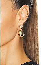 AGMES Luna Earrings in Gold Vermeil, view 2, click to view large image.