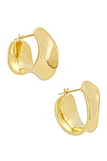 AGMES Mini Laila Hoop Earrings in Gold Vermeil, view 1, click to view large image.