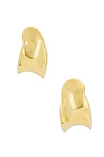 AGMES Mini Laila Hoop Earrings in Gold Vermeil, view 3, click to view large image.