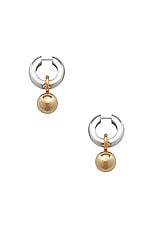 AGMES Sonia Earrings in Sterling Silver & Gold Vermeil Mix, view 1, click to view large image.