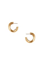 AGMES Medium Celia Hoop Earrings in Gold Vermeil, view 2, click to view large image.