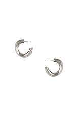 AGMES Small Celia Hoop Earrings in Sterling Silver, view 2, click to view large image.