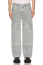 AGOLDE Emery Utility Jean in Concrete, view 3, click to view large image.