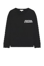 AGOLDE Dr. Woo Long Sleeve T-shirt in Vintage Black, view 2, click to view large image.