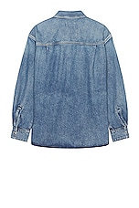 AGOLDE Camryn Denim Shirt in Swing, view 2, click to view large image.