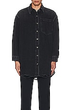 AGOLDE Lucas Denim Shirt in Disappear, view 3, click to view large image.