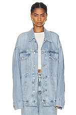 AGOLDE Wayne Denim Jacket in Resent, view 1, click to view large image.