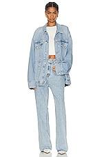 AGOLDE Wayne Denim Jacket in Resent, view 4, click to view large image.