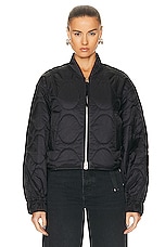 AGOLDE x Shoreditch Ski Club Iona Quilted Jacket in Black, view 2, click to view large image.