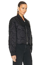 AGOLDE x Shoreditch Ski Club Iona Quilted Jacket in Black, view 3, click to view large image.
