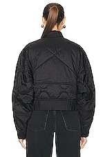 AGOLDE x Shoreditch Ski Club Iona Quilted Jacket in Black, view 4, click to view large image.