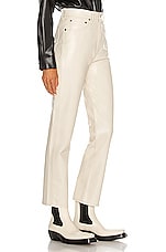 AGOLDE Recycled Leather 90's Pinch Waist Pant in Powder, view 2, click to view large image.