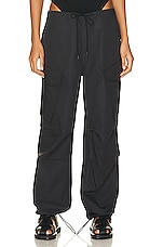 AGOLDE Ginerva Cargo Pant in Black, view 2, click to view large image.