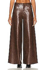 AGOLDE Dale Wide Leg Carpenter Trouser in Cola, view 1, click to view large image.