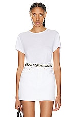 AGOLDE Drew Tee in White, view 1, click to view large image.