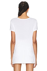 AGOLDE Drew Tee in White, view 3, click to view large image.