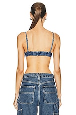 AGOLDE Denim Bralette in Phase, view 3, click to view large image.