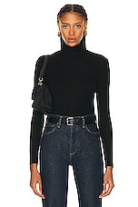 AGOLDE Pascale Turtleneck in Black, view 1, click to view large image.