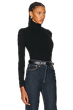 AGOLDE Pascale Turtleneck in Black, view 2, click to view large image.