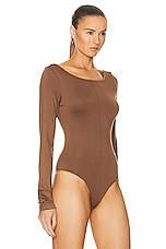 AGOLDE Paulette Bodysuit in Beeswax, view 3, click to view large image.