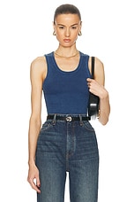 AGOLDE Poppy Tank in Indigo, view 1, click to view large image.