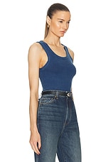 AGOLDE Poppy Tank in Indigo, view 2, click to view large image.