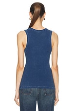 AGOLDE Poppy Tank in Indigo, view 3, click to view large image.