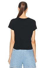 AGOLDE Adine Shrunken Tee in Black, view 3, click to view large image.