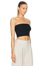 AGOLDE May Tube Top in Black, view 2, click to view large image.