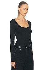 AGOLDE Corey Scoop Neck Tee in Katniss, view 2, click to view large image.