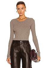 AGOLDE Maya Scoop Neck Rib Top in Granola Heather, view 1, click to view large image.