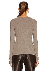 AGOLDE Maya Scoop Neck Rib Top in Granola Heather, view 3, click to view large image.