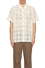 Agua Bendita Jared Shirt in Beige, view 4, click to view large image.
