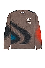adidas by Song for the Mute Sweater in Tech Earth, view 1, click to view large image.