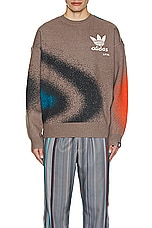 adidas by Song for the Mute Sweater in Tech Earth, view 4, click to view large image.