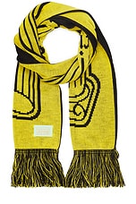 Aries Column Scarf in Black & Yellow, view 3, click to view large image.