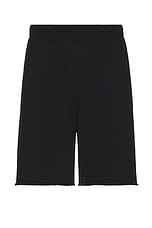 Aries Premium Temple Sweatshort in Black, view 1, click to view large image.