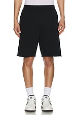 Aries Premium Temple Sweatshort in Black, view 4, click to view large image.