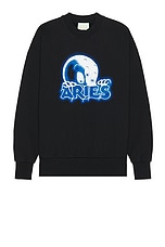 Aries Kasper Sweater in Black, view 1, click to view large image.