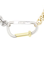 Aries Column Carabiner Silver Necklace in Silver, view 2, click to view large image.